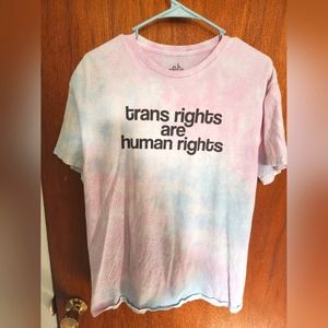 Tie-dye, Trans rights are human rights Tshirt